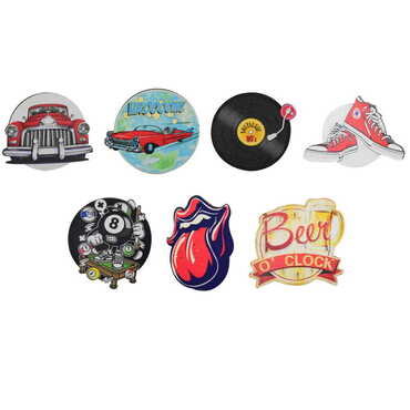 Retro Themed Wooden Customised Badge Pin - 3