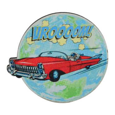 Retro Themed Wooden Customised Badge Pin - 5