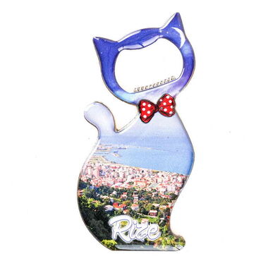 Toptan Rize Temalı Myros Metal Kedi Açacak Magnet 97x48 mm - 5