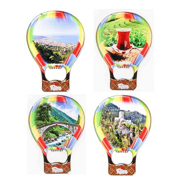 Rize Themed Baloon Shaped Metal Magnetic Bottle Opener 102x73 mm - 3