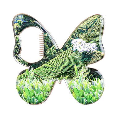 Rize Themed Butterfly Shaped Metal Magnetic Bottle Opener 70x70 mm - 8