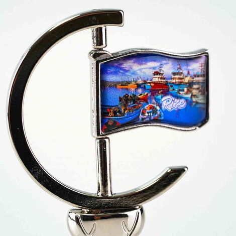 Rize Themed Collectible Souvenir Double Side Metal Spinner Rudder Bell 44x92 mm - 5