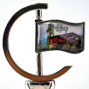 Rize Themed Collectible Souvenir Double Side Metal Spinner Rudder Bell 44x92 mm - 6