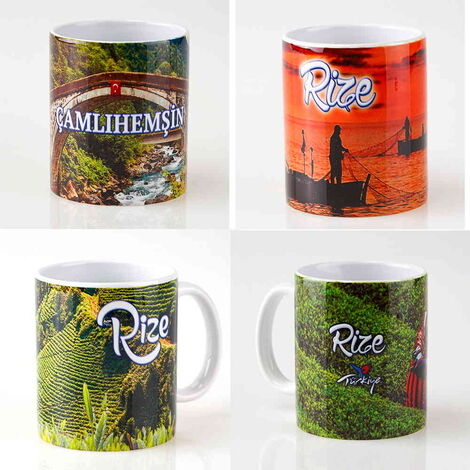 Rize Themed Customised Porcelain Souvenir Travel Mug 80x95 mm - 4