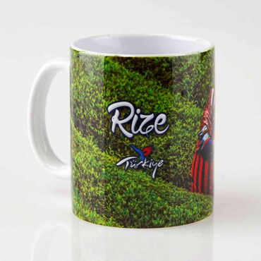 Rize Themed Customised Porcelain Souvenir Travel Mug 80x95 mm - 5