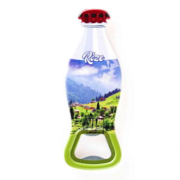 Rize Themed Customised Uv Printed Coca Cola Bottle Shape Plastic Base Bottle Opener 42x120 mm - 5