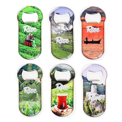 Rize Themed Customizable Metal Magnetic Bottle Opener 90x45 mm - 3