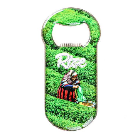 Rize Themed Customizable Metal Magnetic Bottle Opener 90x45 mm - 5