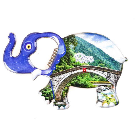 Rize Themed Elephant Shaped Metal Magnetic Bottle Opener 98x61 mm - 4