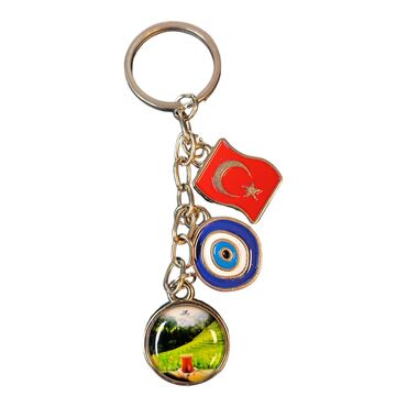 Rize Themed Metal Evil Eye Enamel Keychain - 2