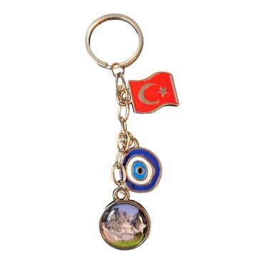 Rize Themed Metal Evil Eye Enamel Keychain - 3