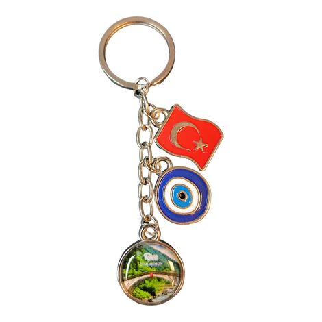 Rize Themed Metal Evil Eye Enamel Keychain - 5