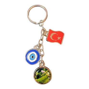 Rize Themed Metal Evil Eye Enamel Keychain - 7