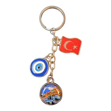 Rize Themed Metal Evil Eye Enamel Keychain - 8