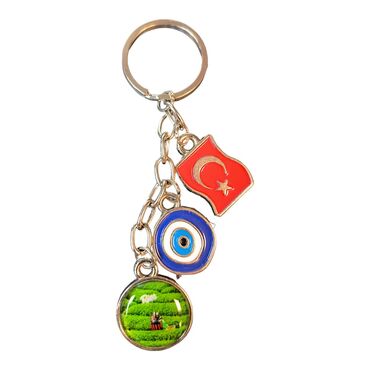 Rize Themed Metal Evil Eye Enamel Keychain - 9