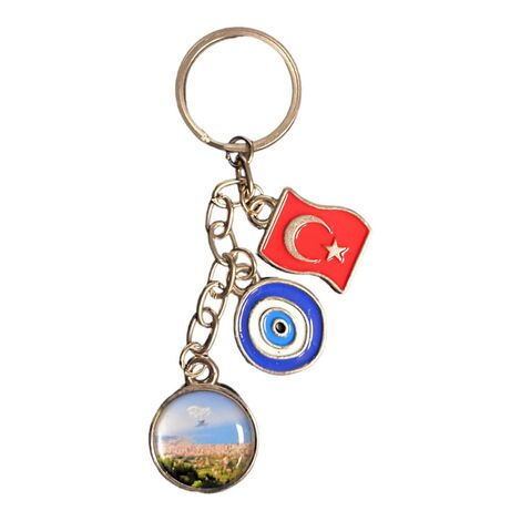 Rize Themed Metal Evil Eye Enamel Keychain - 10