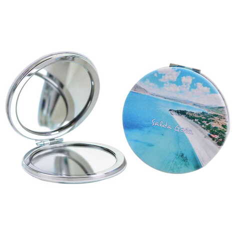 Salda Themed Customised Uv Printed Round Compact Mirror 72x11 mm - 3