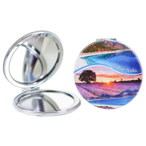 Salda Themed Customised Uv Printed Round Compact Mirror 72x11 mm - 4