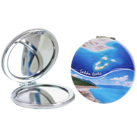 Salda Themed Customised Uv Printed Round Compact Mirror 72x11 mm - 5