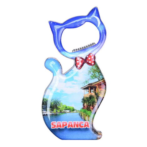 Toptan Sapanca Temalı Myros Kedi̇ Açacak Magnet T 97*48 Mm - 3