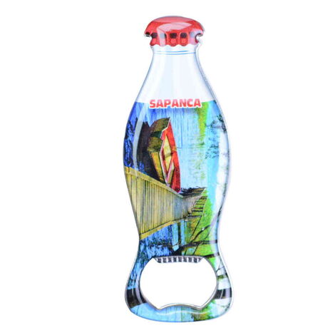 Sapanca Themed Coke Bottle Shaped Metal Magnetic Bottle Opener 120x41 mm - 3