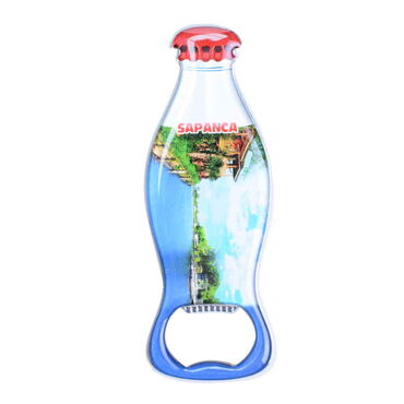 Sapanca Themed Coke Bottle Shaped Metal Magnetic Bottle Opener 120x41 mm - 4