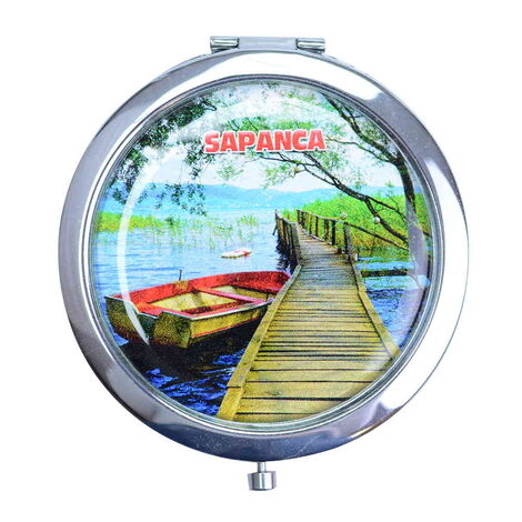 Sapanca Themed Customised Metal Epoxy Travel Make Up Compact Mirror 70x11 mm - 4