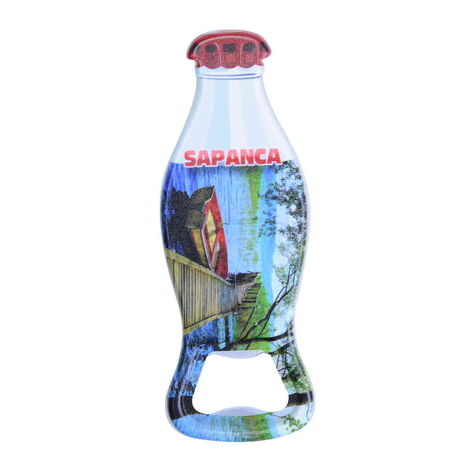 Sapanca Themed Customised Uv Printed Coca Cola Bottle Shape Plastic Base Bottle Opener 42x120 mm - 4