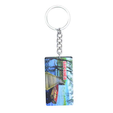 Sapanca Themed Customised UV Printed Plastic Base Rectangle Keyring 31x106 mm - 2