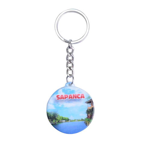 Sapanca Themed Customised UV Printed Plastic Base Square Keyring 38x100 mm - 2