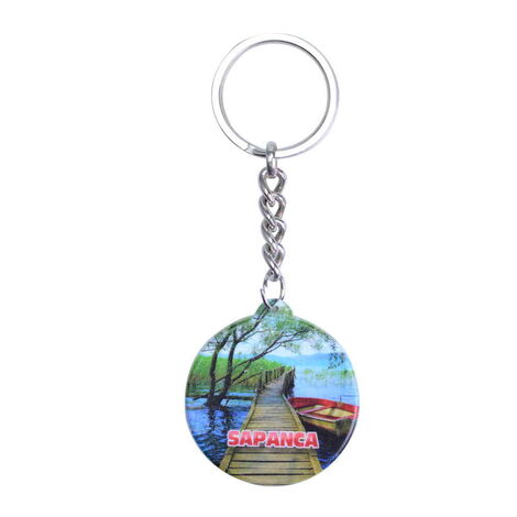 Sapanca Themed Customised UV Printed Plastic Base Square Keyring 38x100 mm - 3