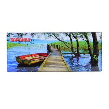 Sapanca Themed Epoxy Dome Panaromic Souvenir Fridge Magnet 120x50 cm - 2