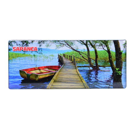 Sapanca Themed Epoxy Dome Panaromic Souvenir Fridge Magnet 120x50 cm - 2