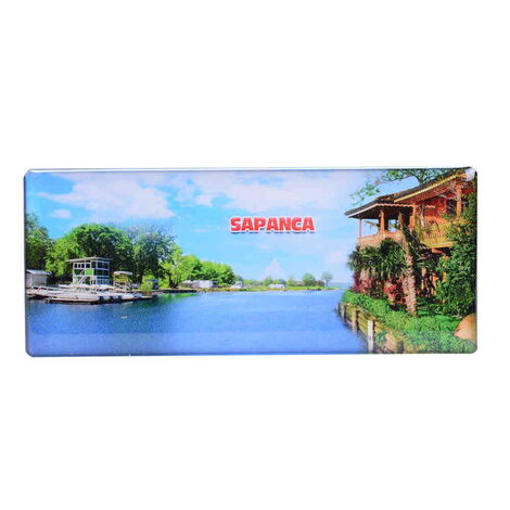 Sapanca Themed Epoxy Dome Panaromic Souvenir Fridge Magnet 120x50 cm - 3