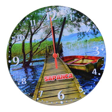 Sapanca Themed Epoxy Wall Clock Home Decoration 20 Cm - 5