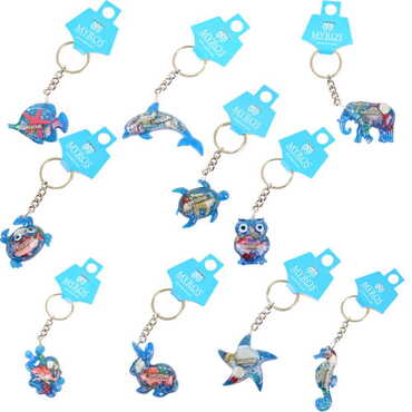 Sarigerme Themed Customised Transparent Polyester Keyring - 2