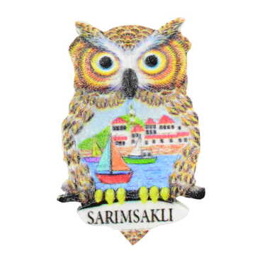 Sarimsakli Themed Polyester UV Printed Stoned And Nacrous Fridge Magnet - 3