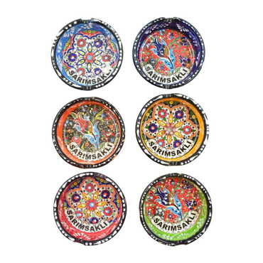 Sarimsakli Themed Turkish Ceramic Special Relief Ashtray Small Size - 3