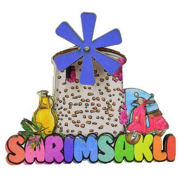 Sarimsakli Themed Wooden Customised 2D Souvenir Fridge Magnet - 4