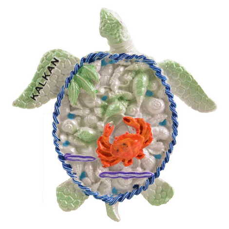 Sea Creatures Themed Polyester Stoned And Nacrous Fridge Magnet - 21