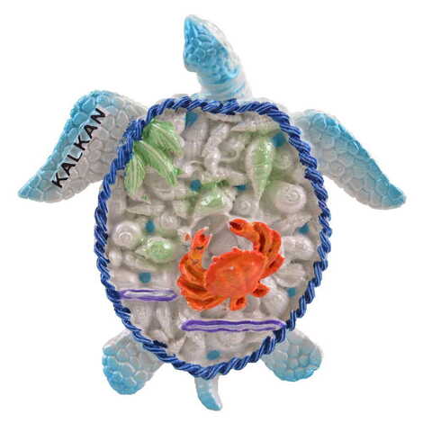 Sea Creatures Themed Polyester Stoned And Nacrous Fridge Magnet - 22