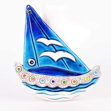 Sea Products Themed Nautical Ceramics Fifth Size Wall Hanging - 4