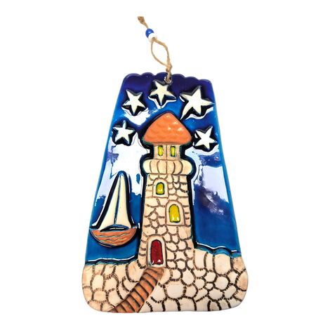 Sea Products Themed Nautical Ceramics Fourth Size Wall Hanging - 5