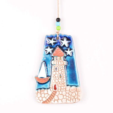 Sea Products Themed Nautical Ceramics Second Size Wall Hanging - 3