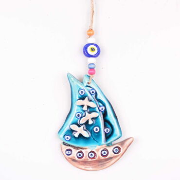 Sea Products Themed Nautical Ceramics Second Size Wall Hanging - 4