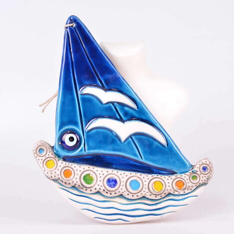 Sea Products Themed Nautical Ceramics Sixth Size Wall Hanging - 4