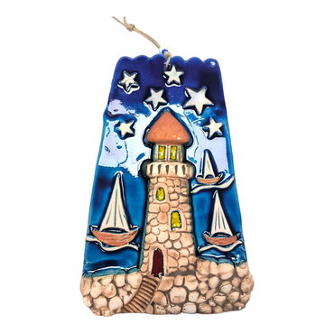 Sea Products Themed Nautical Ceramics Sixth Size Wall Hanging - 7