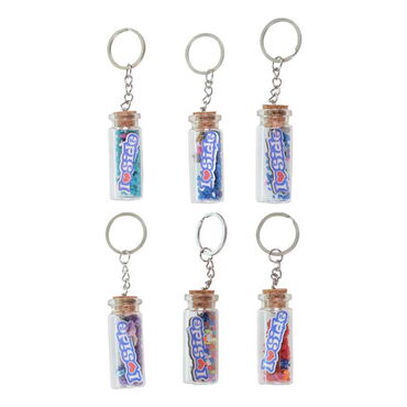 Side Themed Collectible Glass Bottle Shape Keychain - 3