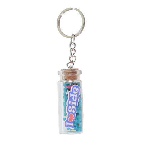 Side Themed Collectible Glass Bottle Shape Keychain - 8