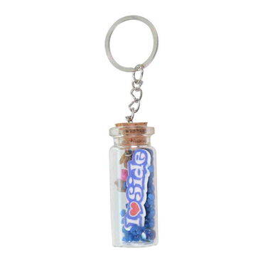 Side Themed Collectible Glass Bottle Shape Keychain - 9